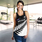 New Zealand Silver Fern Rugby Custom Women Racerback Tank All Black Go Champions Maori Pattern - Aussie Hoodie