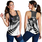 New Zealand Silver Fern Rugby Custom Women Racerback Tank All Black Go Champions Maori Pattern - Aussie Hoodie