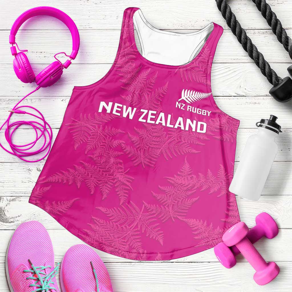 New Zealand Silver Fern Rugby Custom Women Racerback Tank Go Aotearoa Champions World Cup Pink - Aussie Hoodie