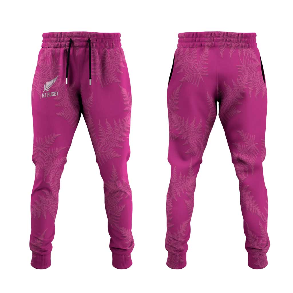 New Zealand Silver Fern Rugby Jogger Pants Go Aotearoa Champions World Cup Pink - Aussie Hoodie