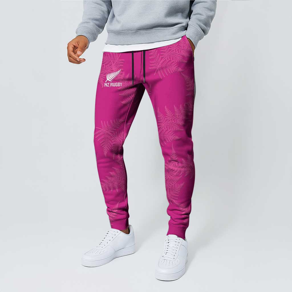 New Zealand Silver Fern Rugby Jogger Pants Go Aotearoa Champions World Cup Pink - Aussie Hoodie