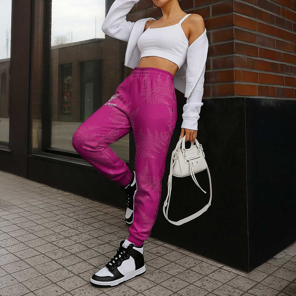 New Zealand Silver Fern Rugby Jogger Pants Go Aotearoa Champions World Cup Pink - Aussie Hoodie