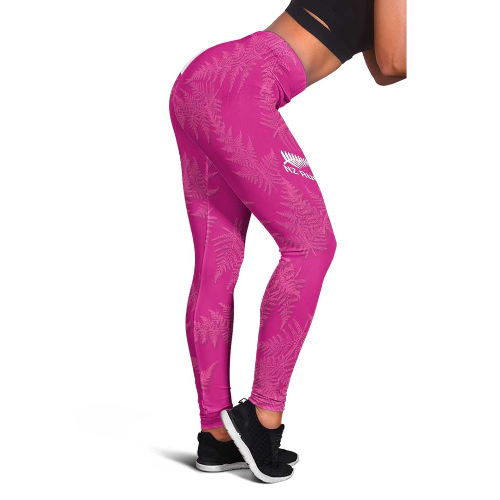 New Zealand Silver Fern Rugby Leggings Go Aotearoa Champions World Cup Pink - Aussie Hoodie