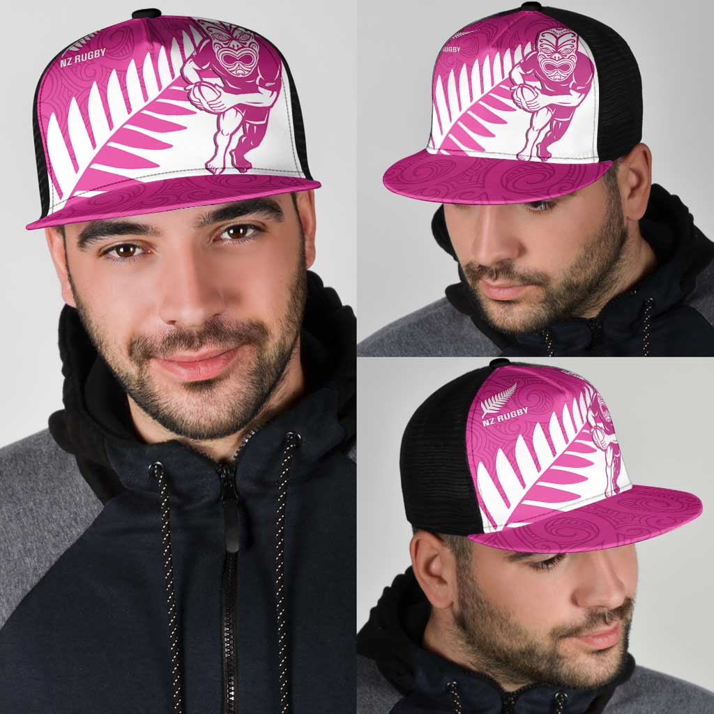 New Zealand Silver Fern Rugby Mesh Trucker Cap Go All Black Maori Pink Version - Aussie Hoodie