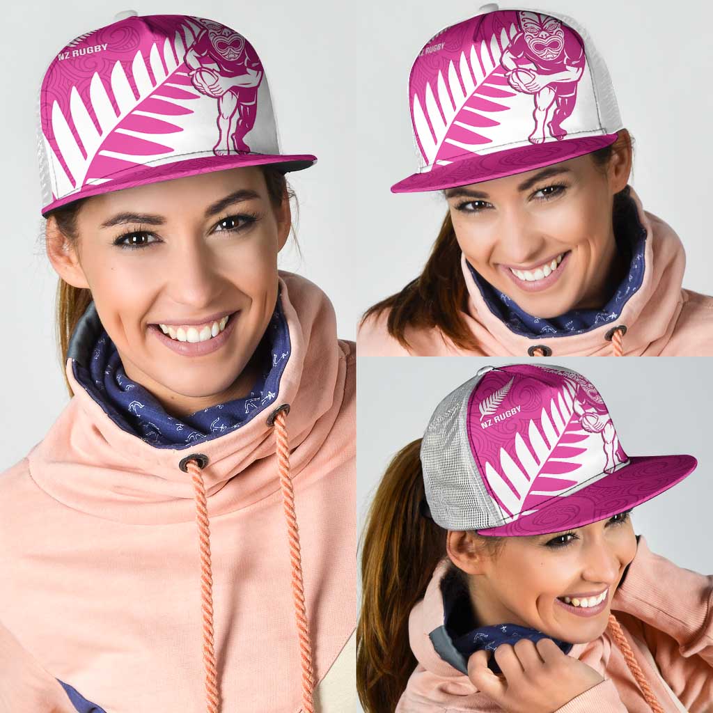 New Zealand Silver Fern Rugby Mesh Trucker Cap Go All Black Maori Pink Version - Aussie Hoodie