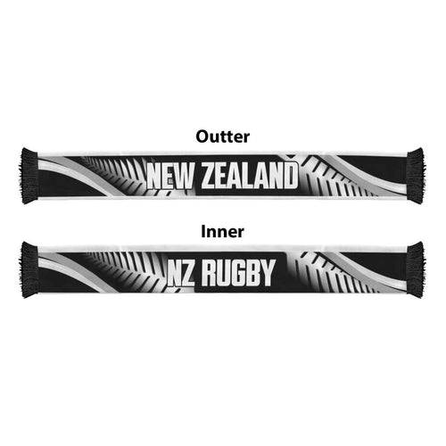 New Zealand Silver Fern Rugby Ruffneck Scarf Go All Black