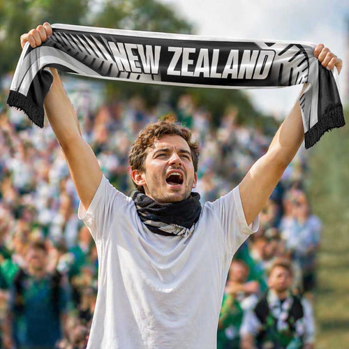 New Zealand Silver Fern Rugby Ruffneck Scarf Go All Black
