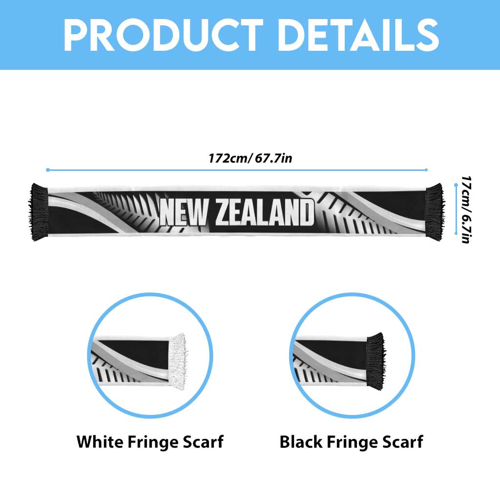 New Zealand Silver Fern Rugby Ruffneck Scarf Go All Black