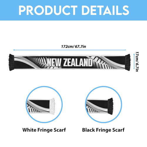 New Zealand Silver Fern Rugby Ruffneck Scarf Go All Black