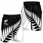 New Zealand Silver Fern Rugby Shorts for Men All Black Go Champions Maori Pattern - Aussie Hoodie
