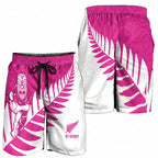 New Zealand Silver Fern Rugby Shorts for Men Go All Black Maori Pink Version - Aussie Hoodie