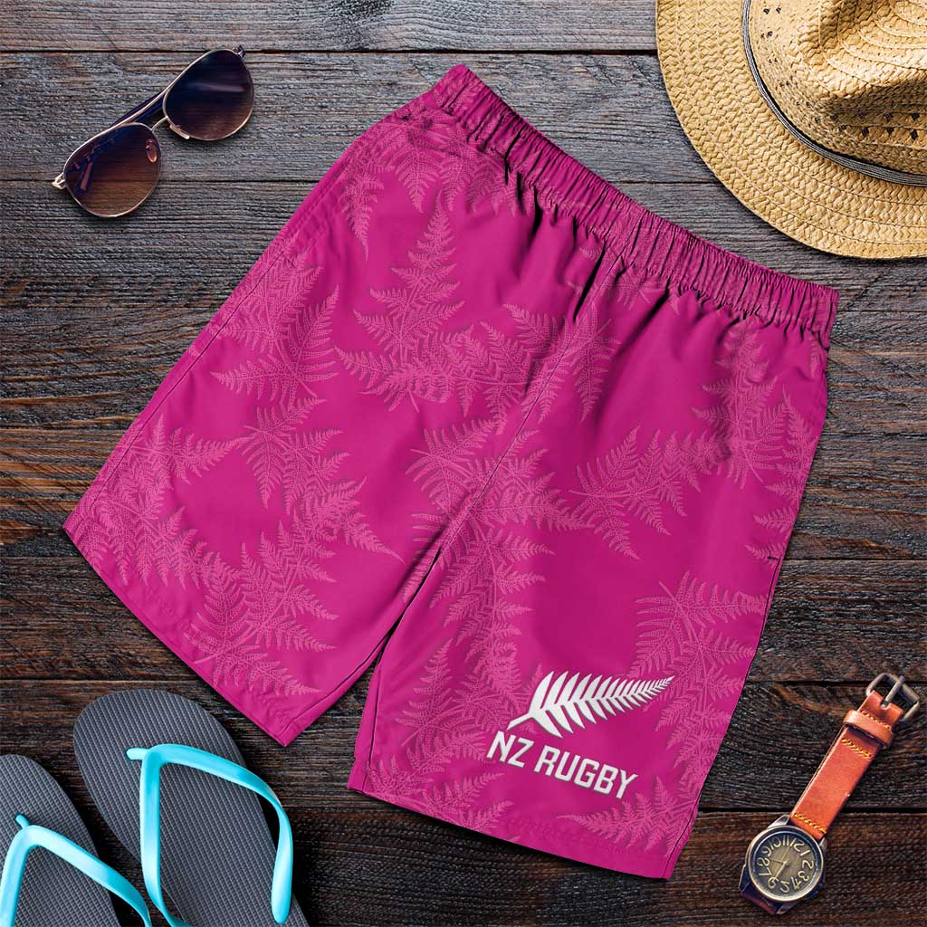 New Zealand Silver Fern Rugby Shorts for Men Go Aotearoa Champions World Cup Pink - Aussie Hoodie