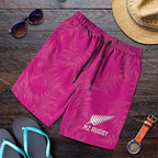 New Zealand Silver Fern Rugby Shorts for Men Go Aotearoa Champions World Cup Pink - Aussie Hoodie