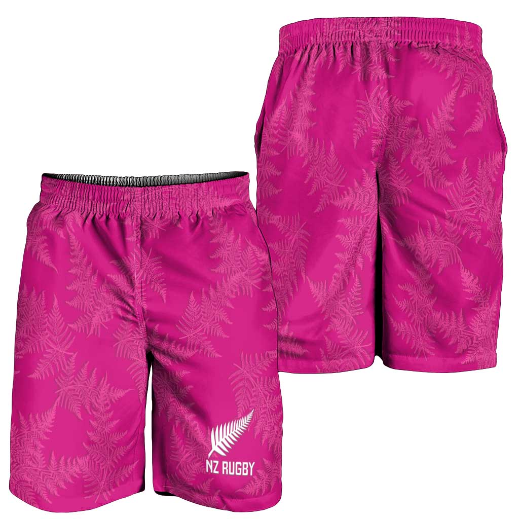 New Zealand Silver Fern Rugby Shorts for Men Go Aotearoa Champions World Cup Pink - Aussie Hoodie