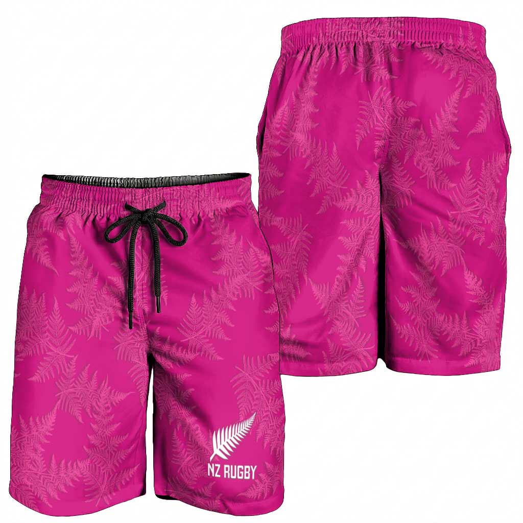 New Zealand Silver Fern Rugby Shorts for Men Go Aotearoa Champions World Cup Pink - Aussie Hoodie