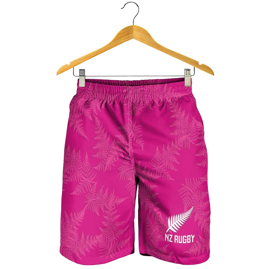 New Zealand Silver Fern Rugby Shorts for Men Go Aotearoa Champions World Cup Pink - Aussie Hoodie