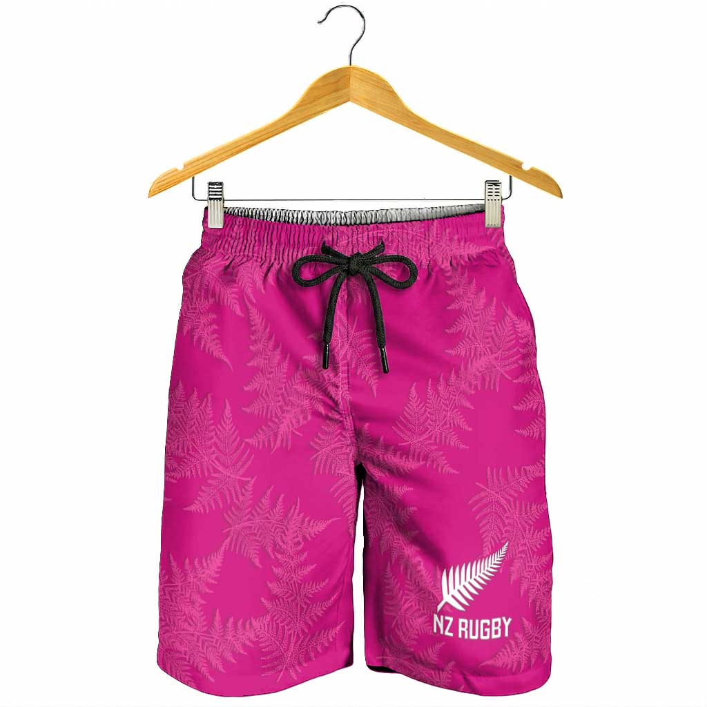 New Zealand Silver Fern Rugby Shorts for Men Go Aotearoa Champions World Cup Pink - Aussie Hoodie