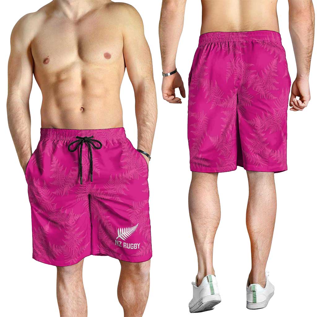 New Zealand Silver Fern Rugby Shorts for Men Go Aotearoa Champions World Cup Pink - Aussie Hoodie