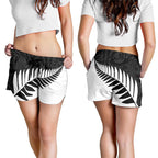 New Zealand Silver Fern Rugby Shorts for Women All Black Go Champions Maori Pattern - Aussie Hoodie