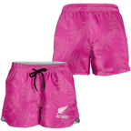 New Zealand Silver Fern Rugby Shorts for Women Go Aotearoa Champions World Cup Pink - Aussie Hoodie