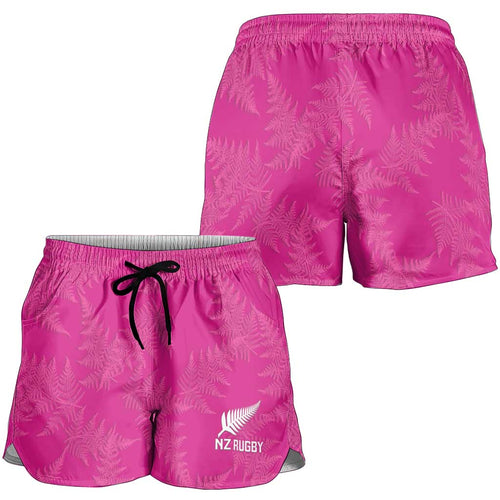 New Zealand Silver Fern Rugby Shorts for Women Go Aotearoa Champions World Cup Pink - Aussie Hoodie