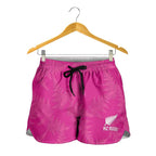 New Zealand Silver Fern Rugby Shorts for Women Go Aotearoa Champions World Cup Pink - Aussie Hoodie