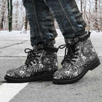 New Zealand Taiaha Maori All Season Boots Kiwikiwi Minimalist Silver Fern Tukutuku Motif