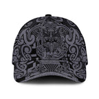 New Zealand Taiaha Maori Classic Cap Minimalist Silver Fern All Black LT09