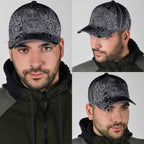 New Zealand Taiaha Maori Classic Cap Minimalist Silver Fern All Black LT09