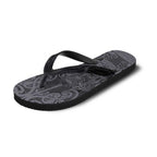 New Zealand Taiaha Maori Flip Flops Minimalist Silver Fern All Black - Aussie Hoodie