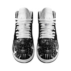 New Zealand Taiaha Maori High Sneakers AJ1 Kiwikiwi Minimalist Silver Fern Tukutuku Motif
