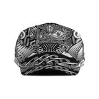 New Zealand Taiaha Maori Jeff Hat Kiwikiwi Minimalist Silver Fern Tukutuku Motif