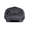 New Zealand Taiaha Maori Jeff Hat Minimalist Silver Fern All Black - Aussie Hoodie