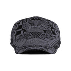 New Zealand Taiaha Maori Jeff Hat Minimalist Silver Fern All Black - Aussie Hoodie