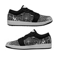 New Zealand Taiaha Maori Low Sneakers Kiwikiwi Minimalist Silver Fern Tukutuku Motif