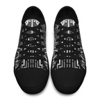 New Zealand Taiaha Maori Low Top Shoes Kiwikiwi Minimalist Silver Fern Tukutuku Motif