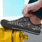 New Zealand Taiaha Maori Low Top Shoes Kiwikiwi Minimalist Silver Fern Tukutuku Motif