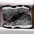 New Zealand Taiaha Maori Sneakers J11 Kiwikiwi Minimalist Silver Fern Tukutuku Motif