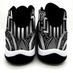 New Zealand Taiaha Maori Sneakers J11 Kiwikiwi Minimalist Silver Fern Tukutuku Motif