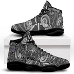 New Zealand Taiaha Maori Sneakers J13 Kiwikiwi Minimalist Silver Fern Tukutuku Motif