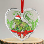 New Zealand Tuatara Christmas Glass Ornament
