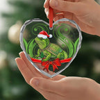 New Zealand Tuatara Christmas Glass Ornament