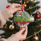 New Zealand Tuatara Christmas Glass Ornament