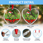 New Zealand Tuatara Christmas Glass Ornament
