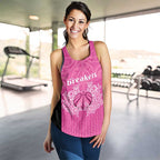 New Zealand Women Racerback Tank Fire Basketball Maori Tribal Pink - Aussie Hoodie
