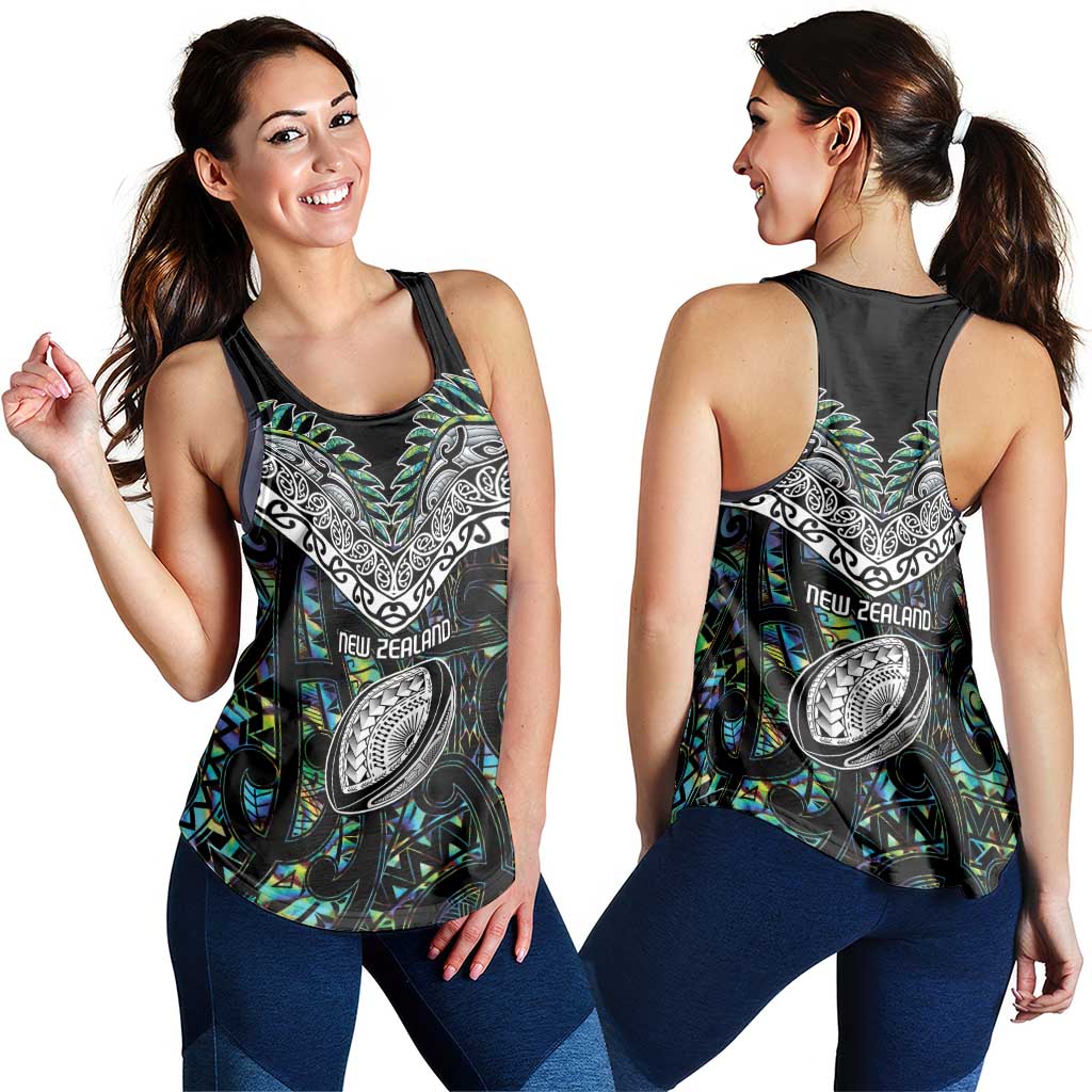 New Zealand Women Racerback Tank Maori Rugby Tattoo Papua Shell - Aussie Hoodie