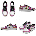 North Queensland Cowboys 2026 Rugby Low Sneakers Pink Aboriginal Art