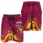 NRL Broncos Rugby Shorts for Men Premiers Trophy Carn The Bronx - Aussie Hoodie