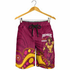 NRL Broncos Rugby Shorts for Men Premiers Trophy Carn The Bronx - Aussie Hoodie