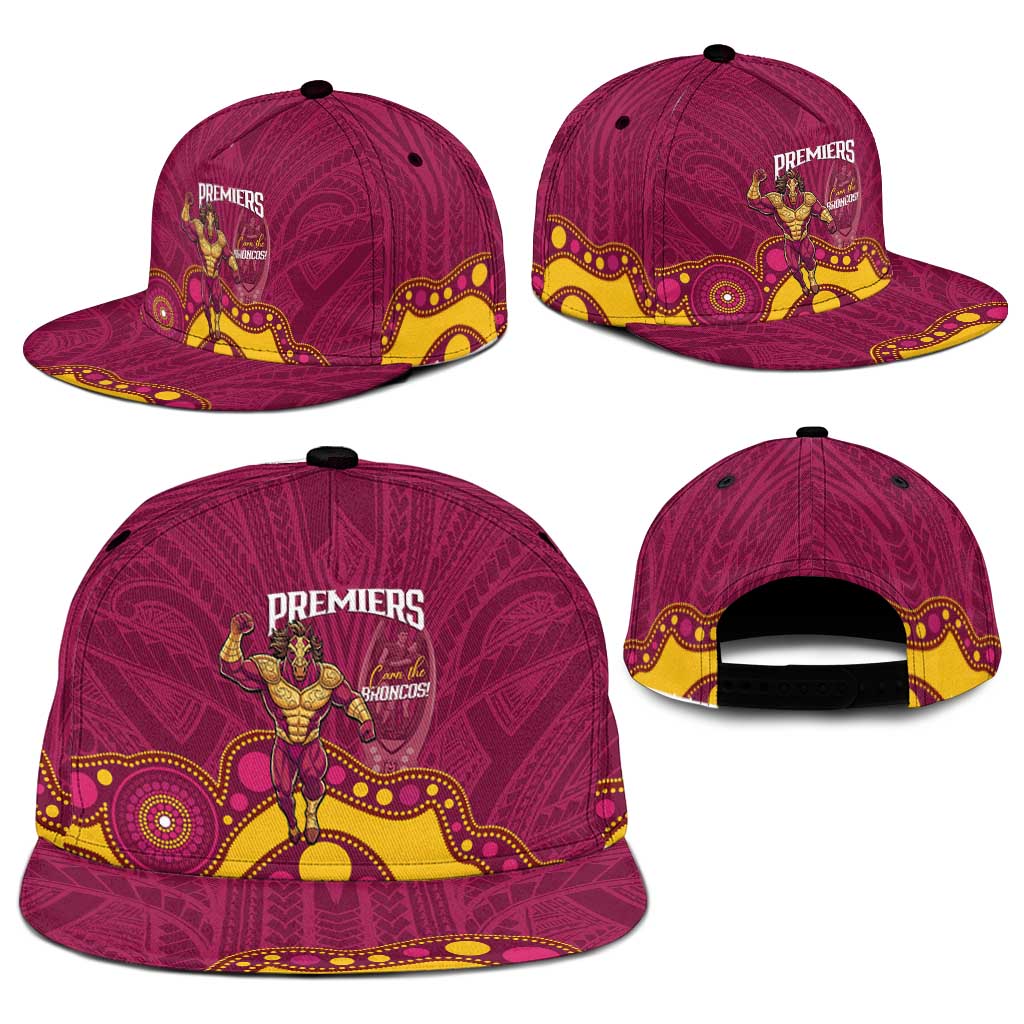 NRL Broncos Rugby Snapback Cap Premiers Trophy Carn The Bronx - Aussie Hoodie